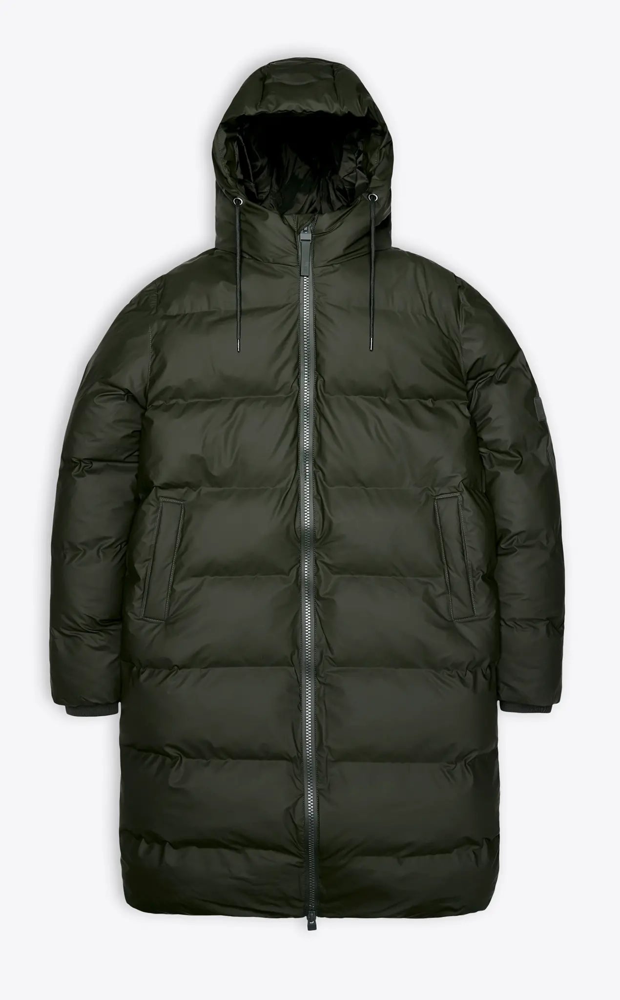 Rains Alta Long Puffer Jacket Green_1