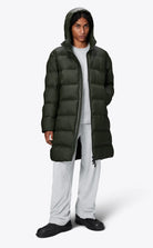Rains Alta Long Puffer Jacket Green_4