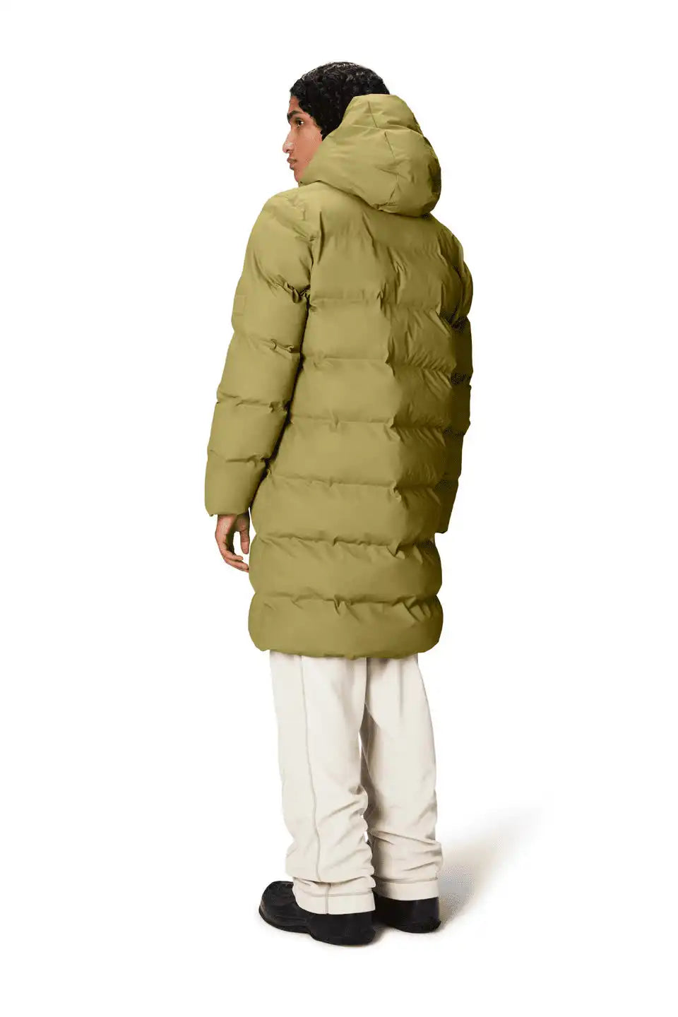 Rains Alta Long Puffer Jacket Khaki_2