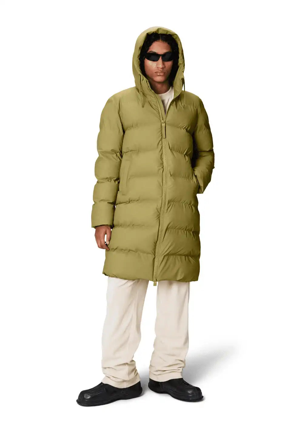 Rains Alta Long Puffer Jacket Khaki_3