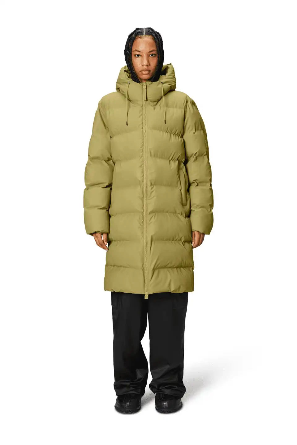 Rains Alta Long Puffer Jacket Khaki_4