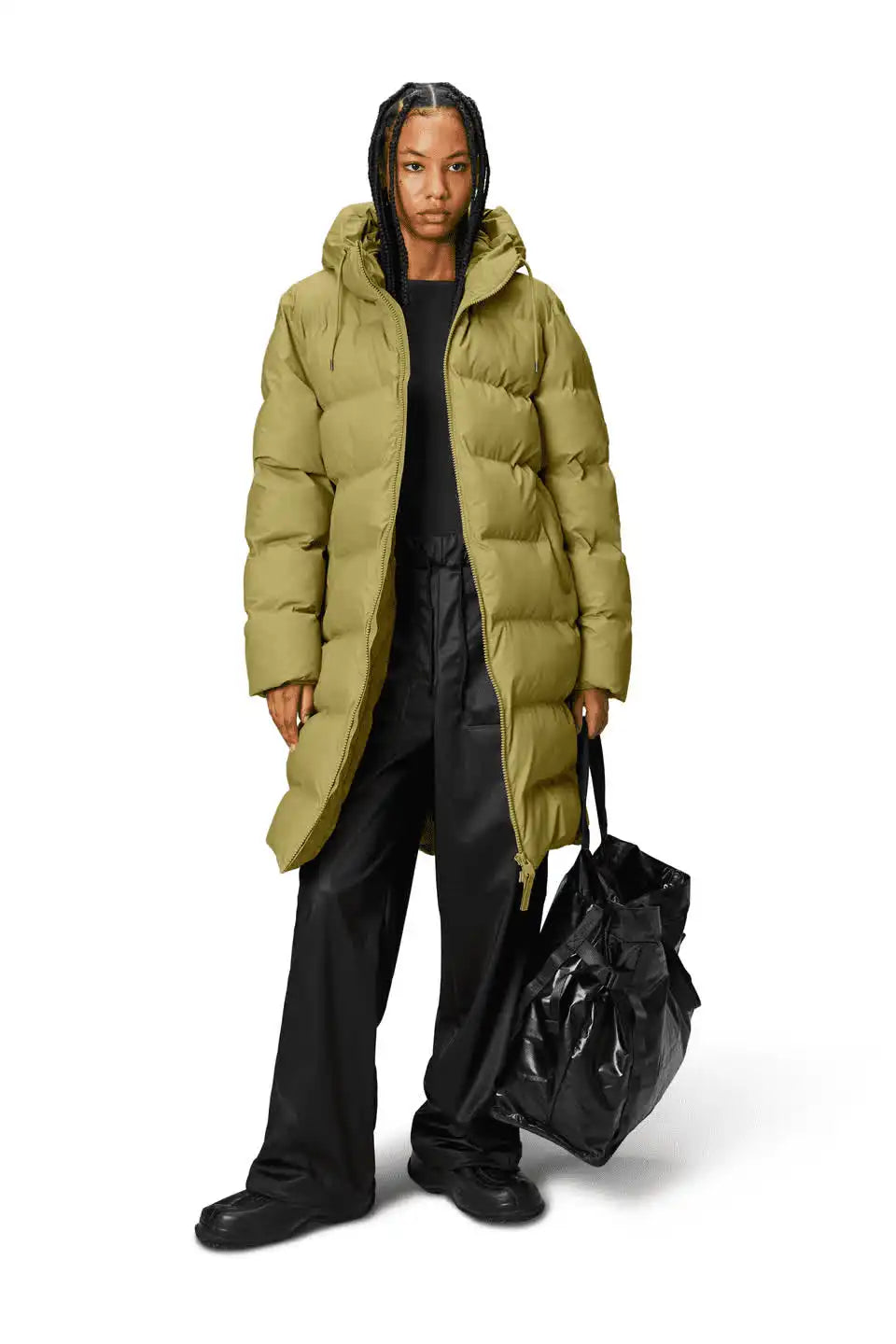 Rains Alta Long Puffer Jacket Khaki_6