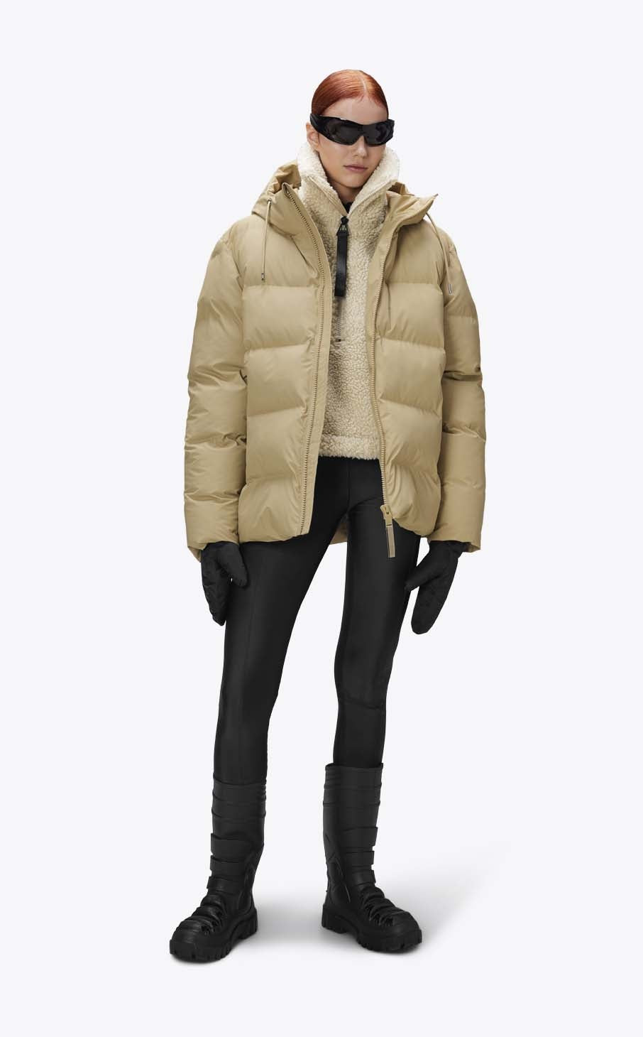 Rains Alta Puffer Jacket Sand_4