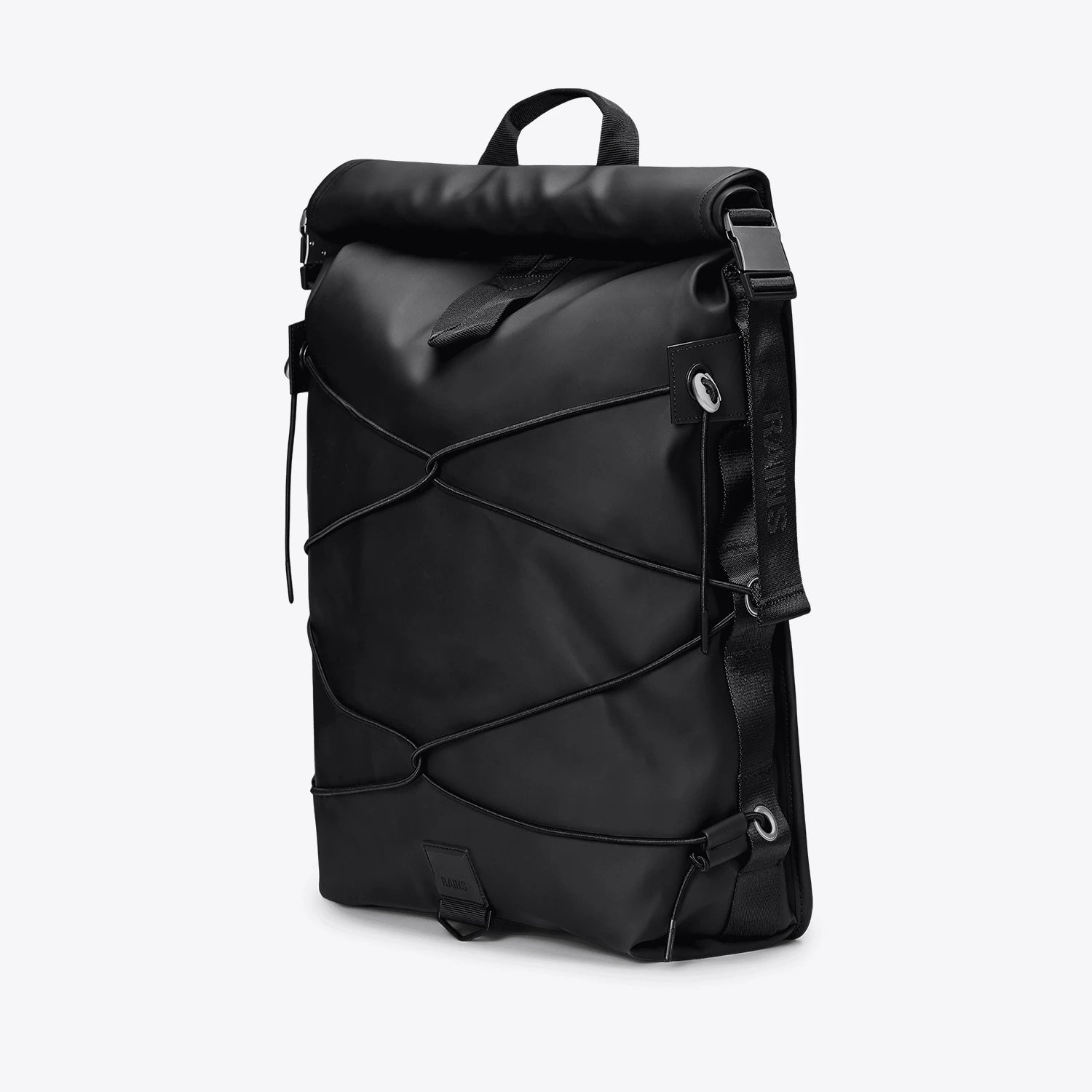 Rains Trail Cord Rolltop Backpack Black_3