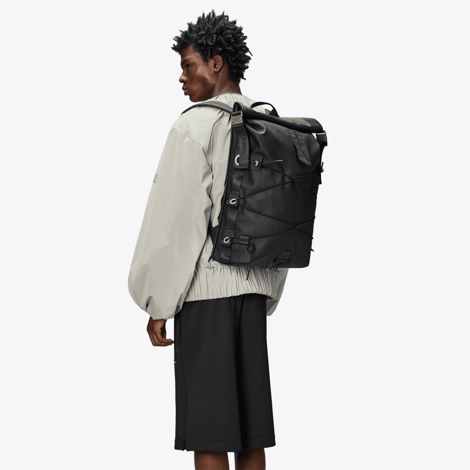 Rains Trail Cord Rolltop Backpack Black_4