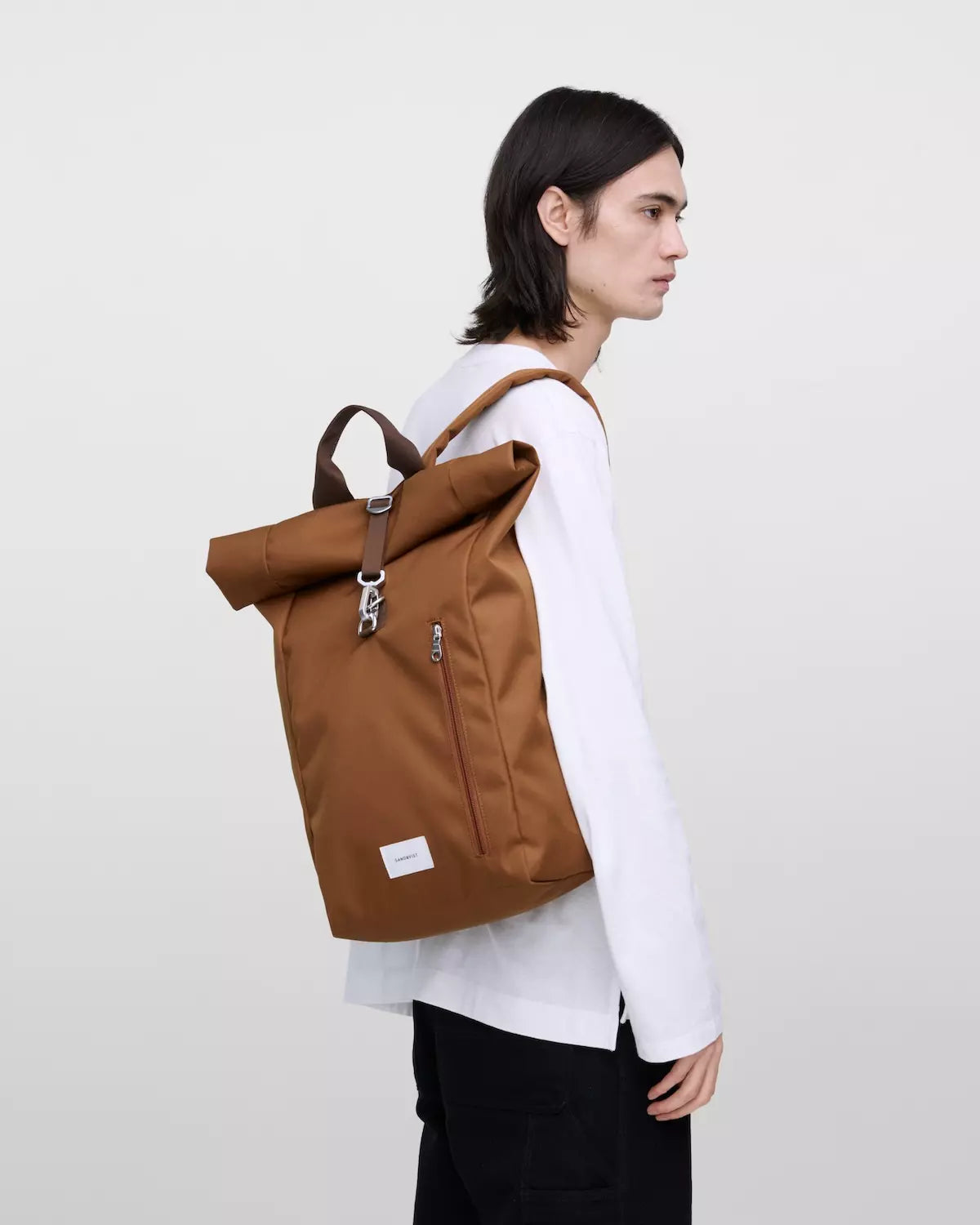 Sandqvist Ground Rolltop Backpack L Sepia Brown_9
