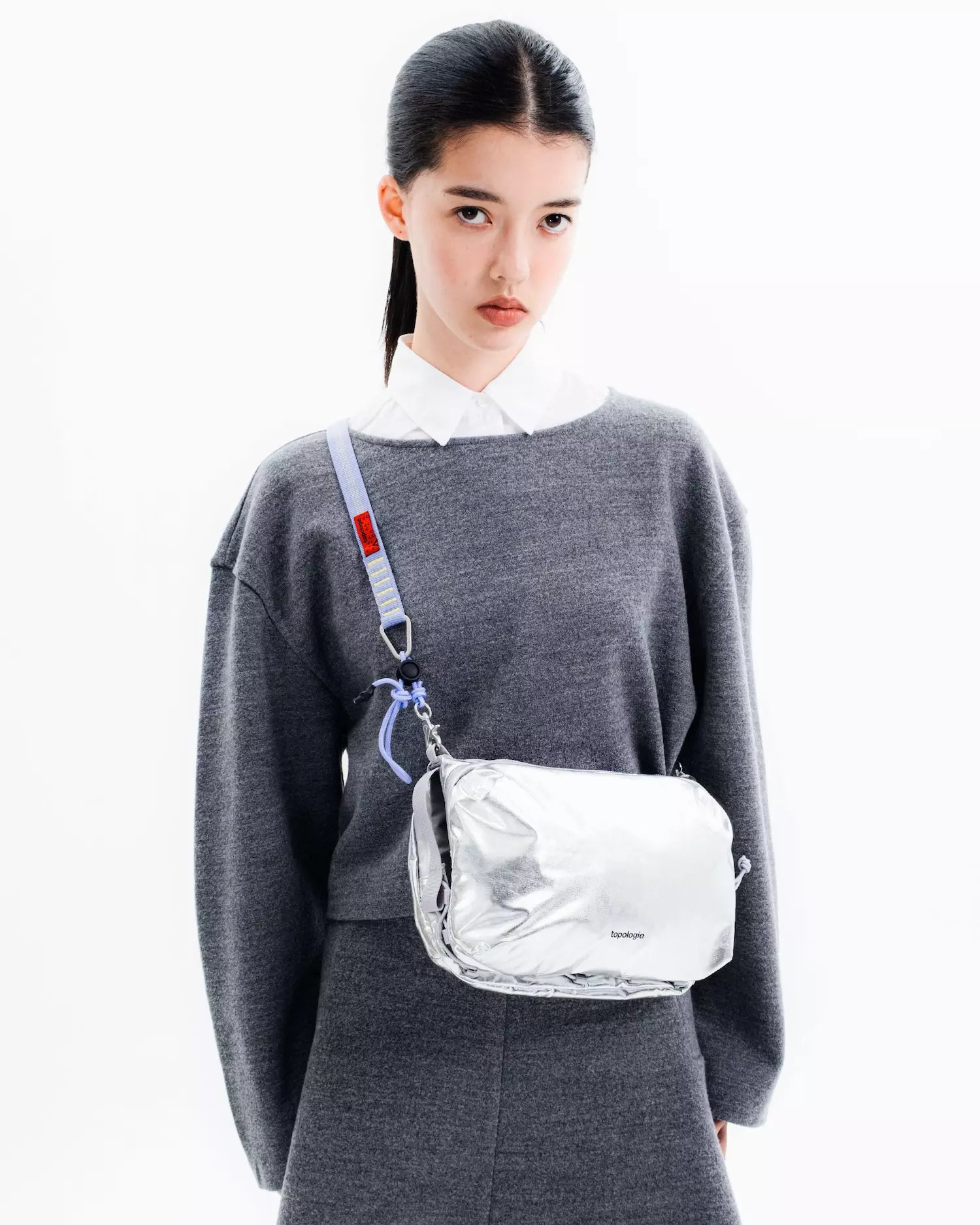 topologie(トポロジー)| Bottle Sacoche Large Topologie Bottle Sacoche Large Chrome Metallic Bag - FREE