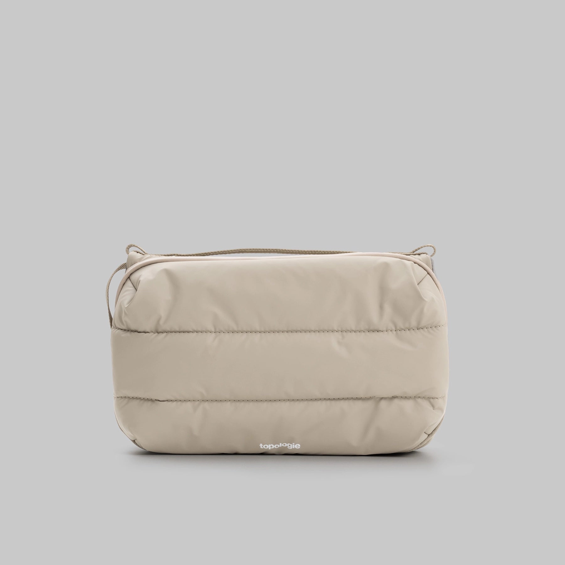 Topologie Bottle Sacoche Large Taupe Puffer_1