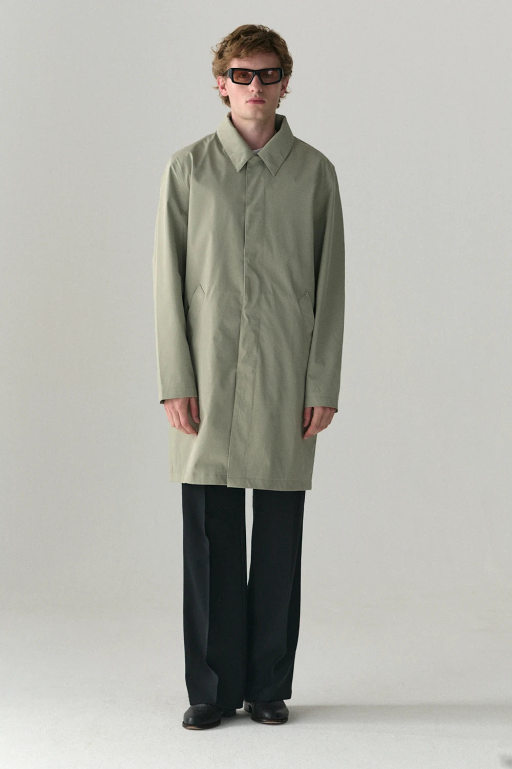 Welter Shelter Long Dong Stretch Twill Light Grey Army Coat - FREE